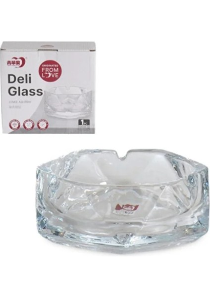 Deli Glass Kristal Cam Kül Tablası Küllük YG1201/1