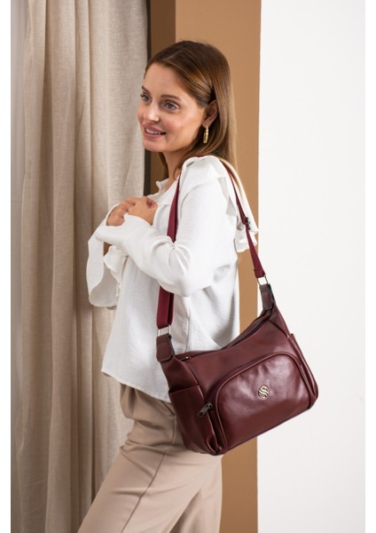 Kadın Ayarlanabilir Çapraz Askılı Çok Gözlü Suni Deri Omuz Çantası 1434 fırsatları