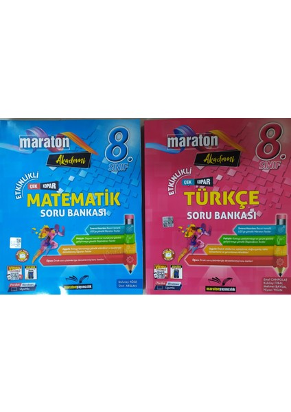 Maraton 8. Sınıf Matematik+Türkçe Konu Özetli Soru Bankası