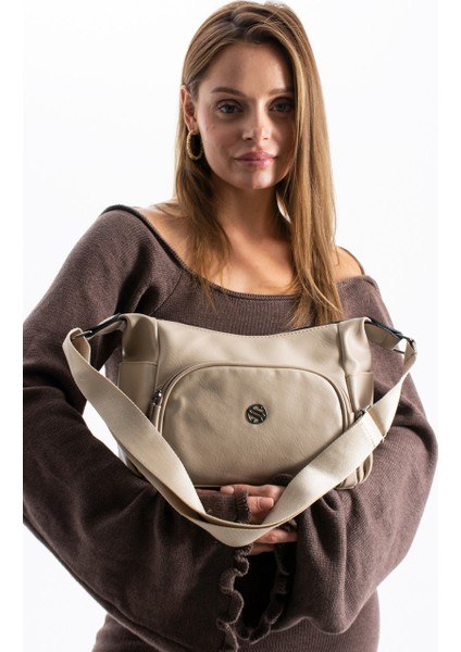 Kadın Ayarlanabilir Çapraz Askılı Çok Gözlü Suni Deri Omuz Çantası 1434 fiyatları