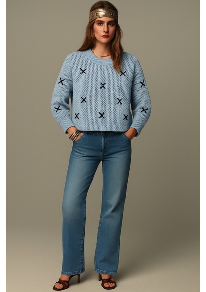 Fiyonklu Ajurlu Oversize Kazak fiyatları