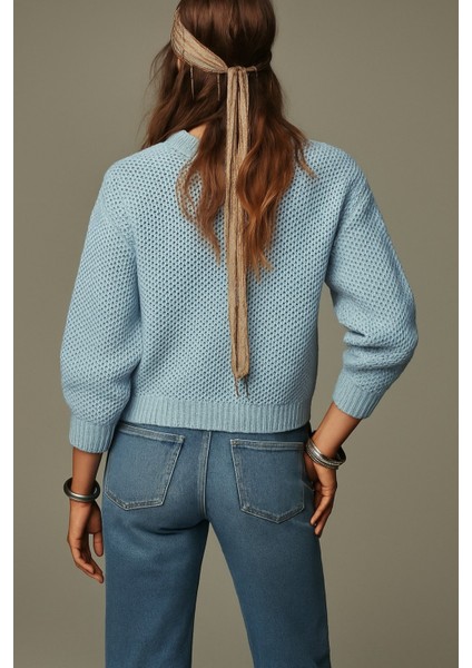 Fiyonklu Ajurlu Oversize Kazak modelleri