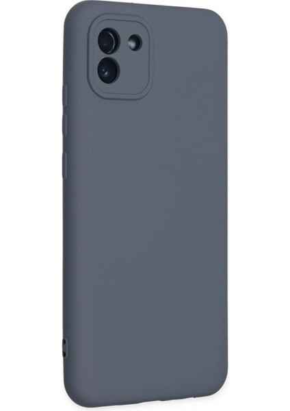 Samsung Galaxy A03 Kılıf Nano Içi Kadife Silikon - Gri indirimleri