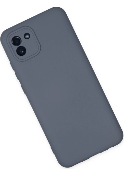 Samsung Galaxy A03 Kılıf Nano Içi Kadife Silikon - Gri