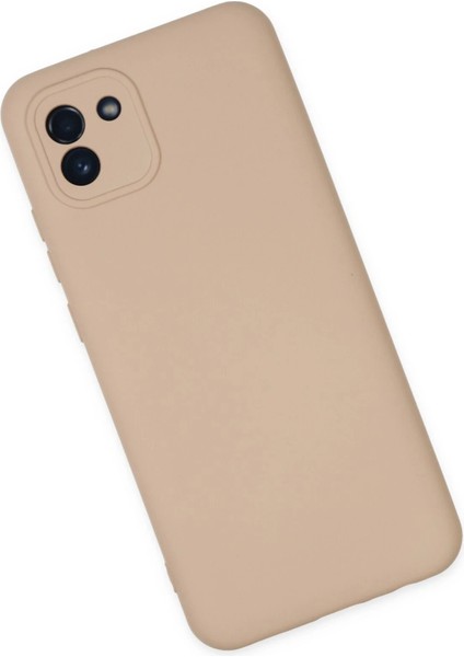Samsung Galaxy A03 Kılıf Nano içi Kadife Silikon - Pudra
