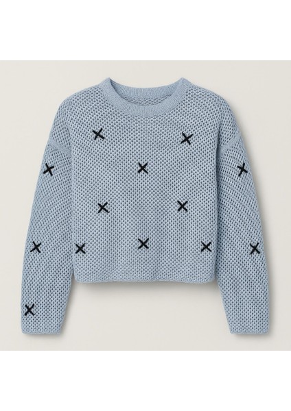 Fiyonklu Ajurlu Oversize Kazak fırsatları