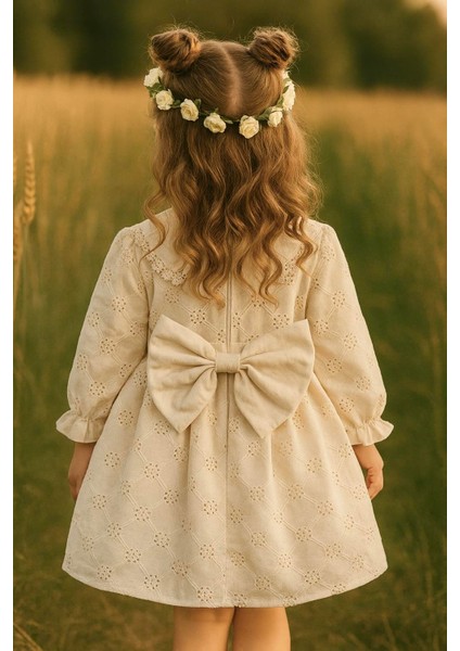 Kız Çocuk Elbise Uzun Kollu Fistolu V Yaka Özel Gün Doğum Günü Düğün Parti Günlük Kız Bebek Elbise fiyatları
