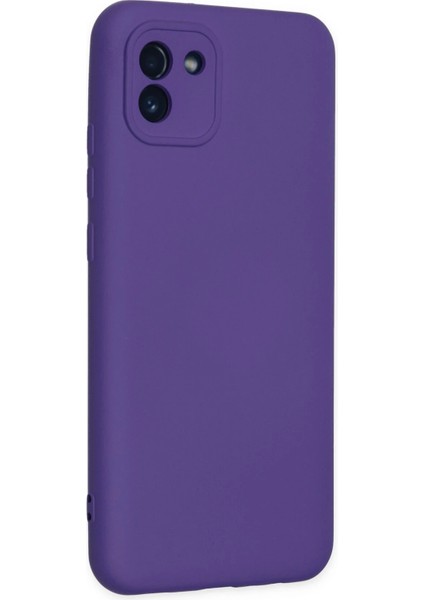 Samsung Galaxy A03 Kılıf Nano Içi Kadife Silikon - Mor indirimleri