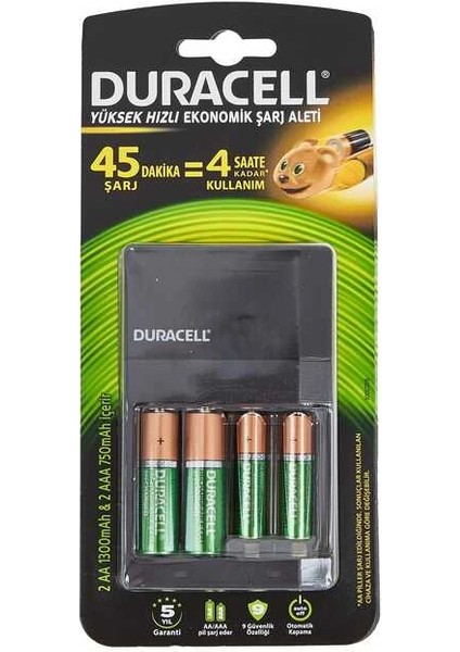 Duracell CEF14 2*aa+2*aaa 4 Pilli Şarj Cihazı