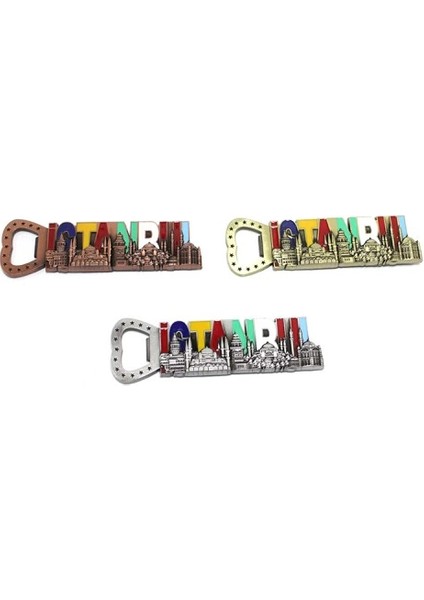 Istanbul Yazısı Metal Magnet ve Açacak