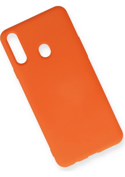 Samsung Galaxy A20S Kılıf Nano Içi Kadife Silikon - Turuncu indirimleri