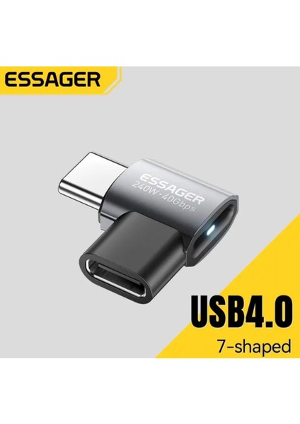 Type-C To Type-C 240W 40Gbps 8K+4K Usb 4.0 Ce Lisanslı Orjinal Çevirici Dönüştürücü Adaptör