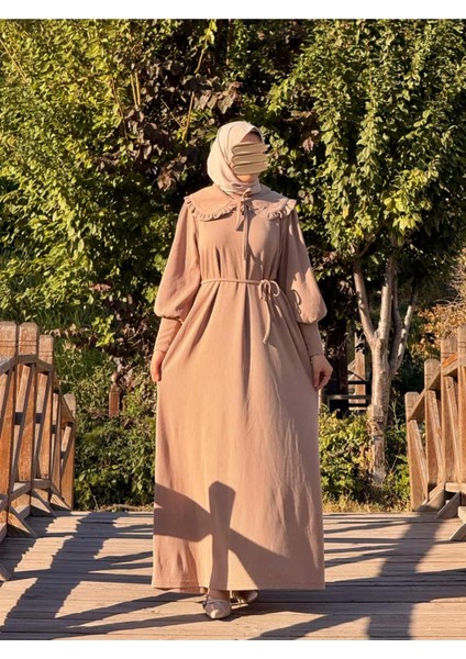 Ankanoor Seyyar Bebe Yakalı Örme Elbise ANKA255106