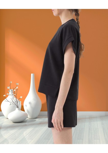 xint Kadın Bisiklet Yaka Oversize Modal Kumaş Bluz fiyatları