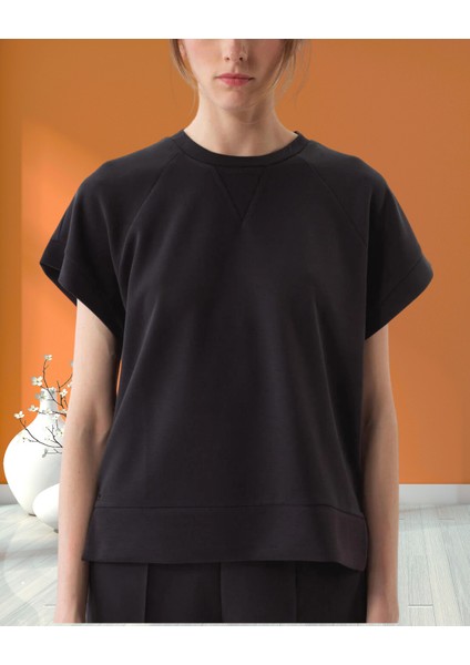 xint Kadın Bisiklet Yaka Oversize Modal Kumaş Bluz modelleri