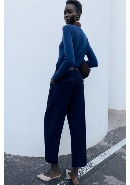 Premium Vento Orta Bel Kısa Paça Lycra Pantolon