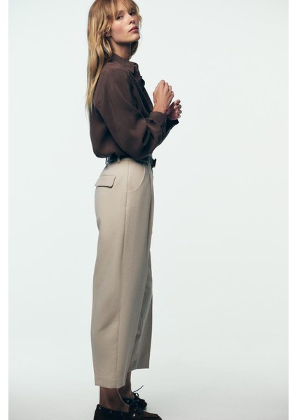 Premium Vento Orta Bel Kısa Paça Lycra Pantolon