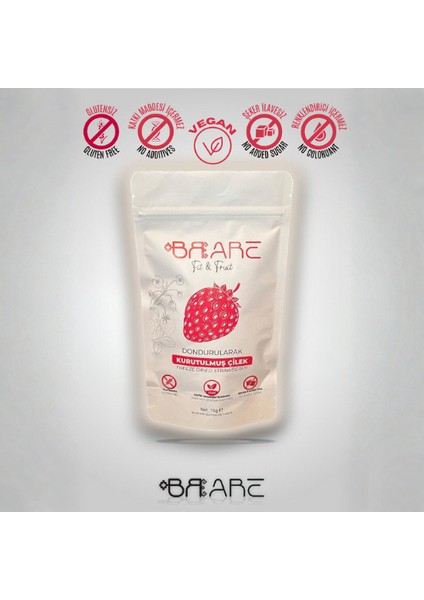 Çilek Kuru Meyve Cipsi | Dondurularak Kurutulmuş Doğal Taze Freeze Dried Çıtır Çilek