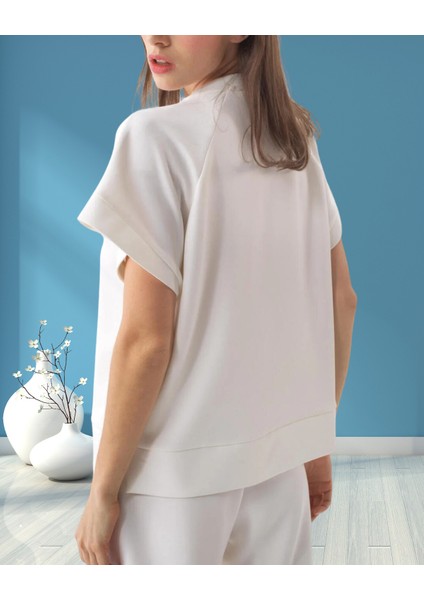 xint Kadın Bisiklet Yaka Oversize Modal Kumaş Bluz fiyatları