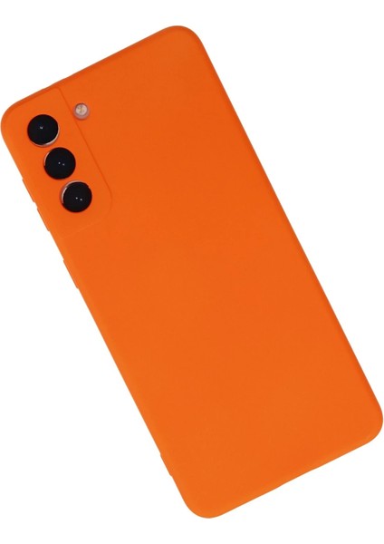 Samsung Galaxy S21 Plus Kılıf Nano Içi Kadife Silikon - Turuncu indirimleri