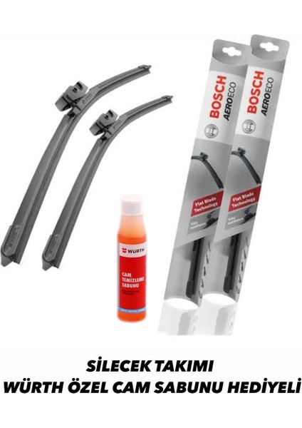 Techmrt Renault Clio 2 1998-2005 Silecek Takimi Würth Cam Sabunu Hediyeli