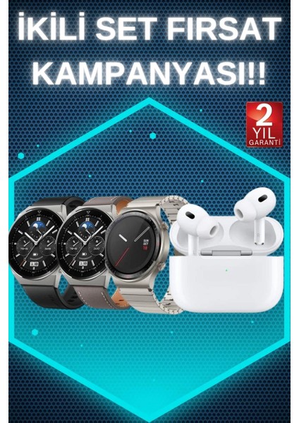 Aynalı Bluetooth Kulaklık Yeni Nesil Akıllı Saat Titreşimli Nabız Ölçer Spor Modları