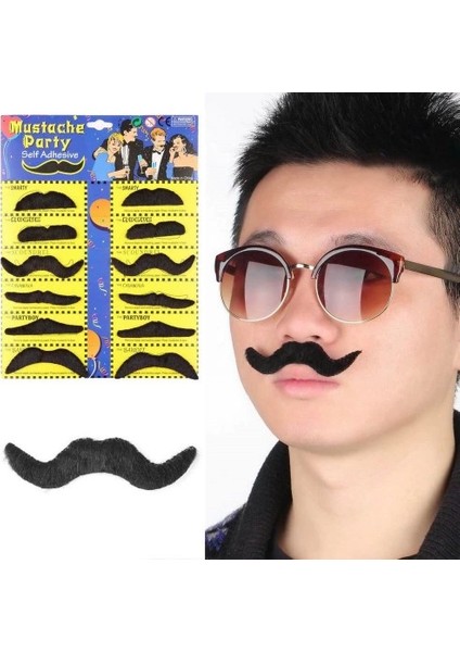 Kostüm Partisi Takma Bıyık 6 Model 12 Adet fiyatları