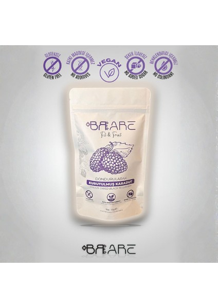 Karadut Kuru Meyve Cipsi | Dondurularak Kurutulmuş Doğal Taze Freeze Dried Çıtır Karadut