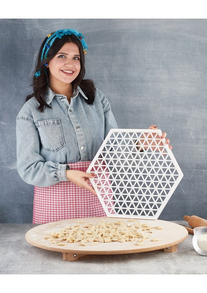 Vip Ahmet Xl Üçgen Mantı Kalıbı – En Büyük Boy, Tek Seferde 213 Adet Mantı Açma Kalıbı, Pratik Hamur Kesme Aparatı