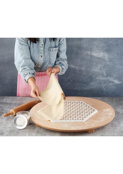 Vip Ahmet Xl Üçgen Mantı Kalıbı – En Büyük Boy, Tek Seferde 213 Adet Mantı Açma Kalıbı, Pratik Hamur Kesme Aparatı