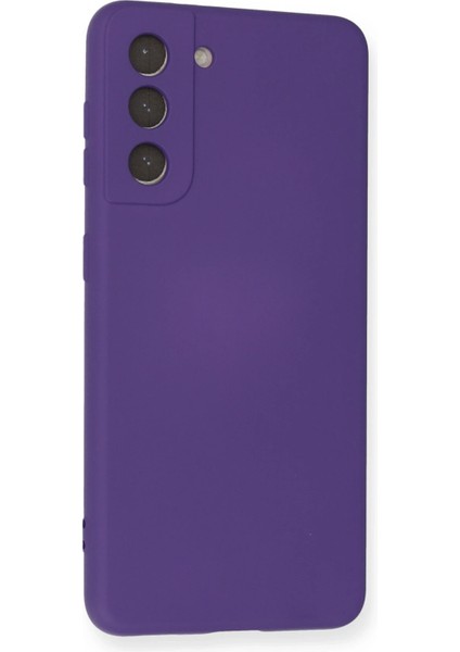 Samsung Galaxy S21 Kılıf Nano Içi Kadife Silikon - Mor