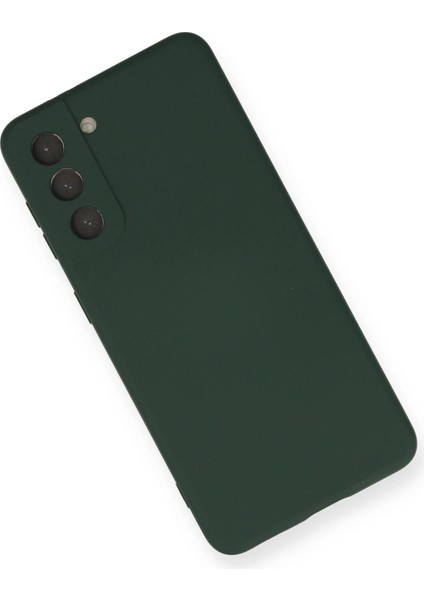 Samsung Galaxy S21 Kılıf Nano Içi Kadife Silikon - Koyu Yeşil