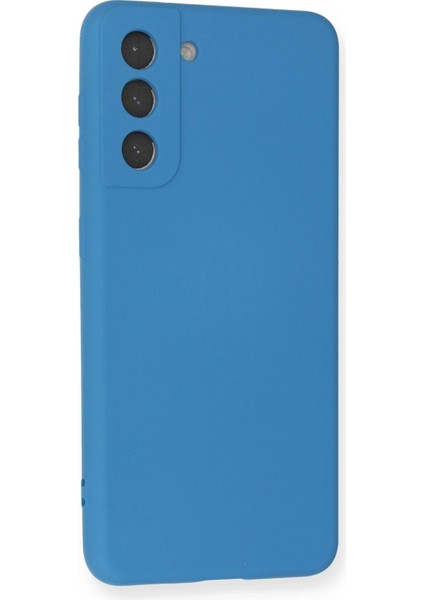 Samsung Galaxy S21 Kılıf Nano Içi Kadife Silikon - Mavi