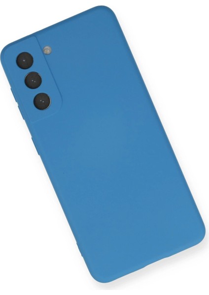 Samsung Galaxy S21 Kılıf Nano Içi Kadife Silikon - Mavi