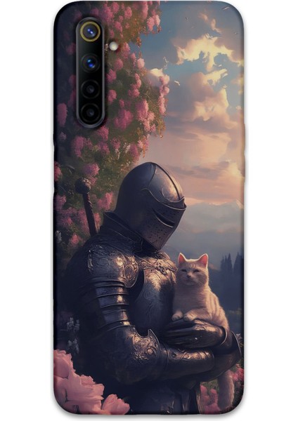 Realme 6 Uyumlu Retro Desenli Telefon Kılıfı + Ekran Koruyucu - 5845