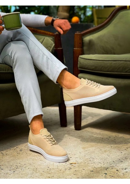 KB-101 Kuback Bej Triko Bağcıklı Günlük Erkek Ayakkabı indirimleri