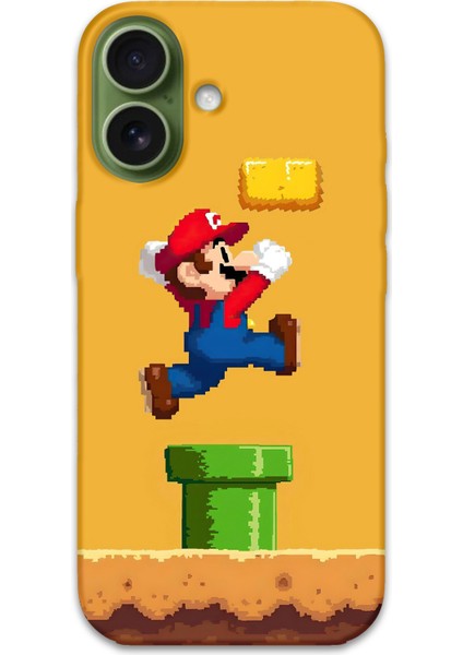iPhone 17 Uyumlu Mario Desenli Telefon Kılıfı + Ekran Koruyucu - 5941