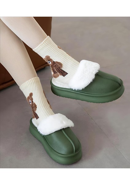 Kadın Içi Tüylü Ev Terliği