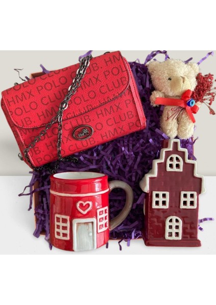 Kırmızı Panjurlu Bir Ev Hediye, Hediye Seti, Doğum Günü Hediyesi, Sevgiliye Özel Hediye, Kişiye Özel Hediye, Kadına Hediye, Erkeğe Hediye, Romantik Hediye