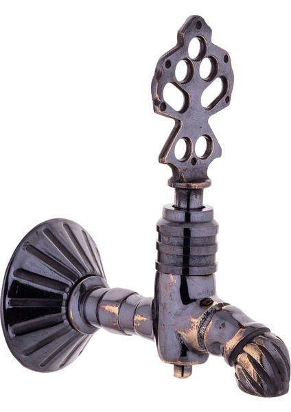 Osmanlı Musluğu Sarıklı - Aç Kapa Eskitme 1/2 (Lüx . %100 Pirinç)