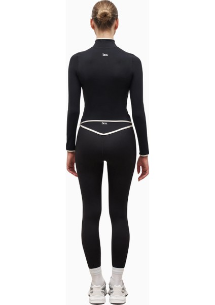 Base Contrast Trim Zip Up Jacket Şekillendirici Kontrast Detaylı Kadın Ceket modelleri