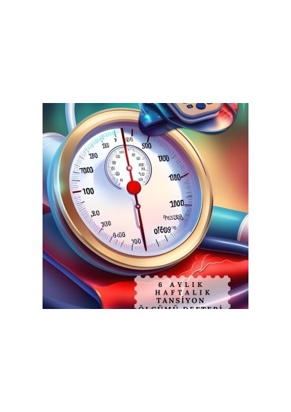 Tansiyon Ölçüm Takip Çizelgesi Defteri Kalite Özel Tasarım 6 Aylık A6 Boyut