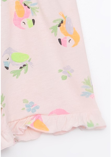 Yeni Sezon Beli Lastikli Baskılı Kız Bebek Şort fiyatları