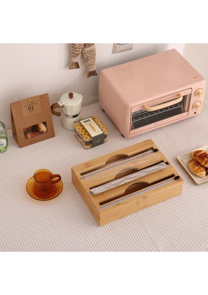 Premium Bambu 3'lü Streç Folyo Kutusu 33.5 cm X21.5 cm X8 cm