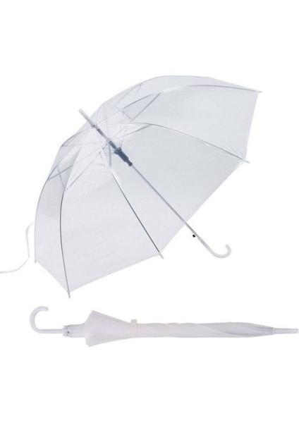 8 Telli Yarı Otomatik Şeffaf Baston Şemsiye fiyatları