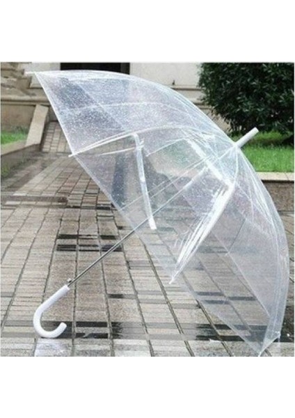 8 Telli Yarı Otomatik Şeffaf Baston Şemsiye modelleri