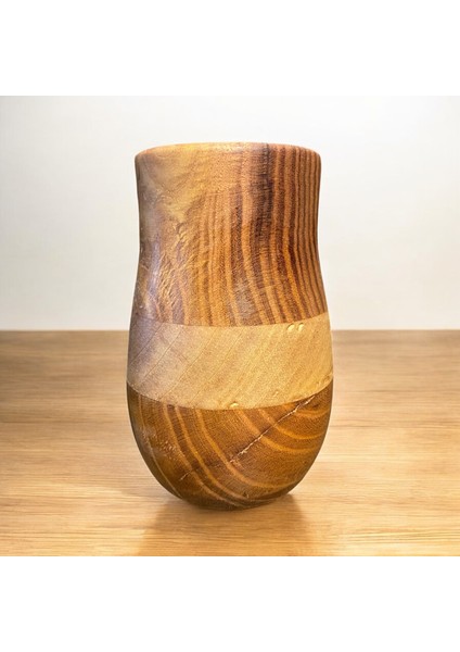 🌰🌿 El Yapımı Ceviz & Akasya Ahşap Vazo fırsatları