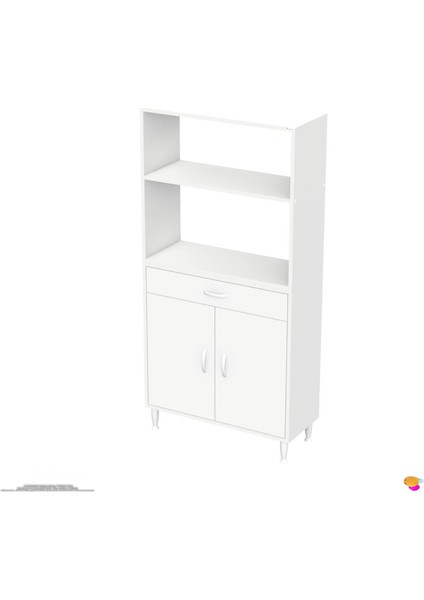 Alp Mutfak Fırın Dolabı Çekmeceli 70 cm Beyaz Mini/midi Mikrodalga Mutfak Dolabı 70X163,4X32.5 cm