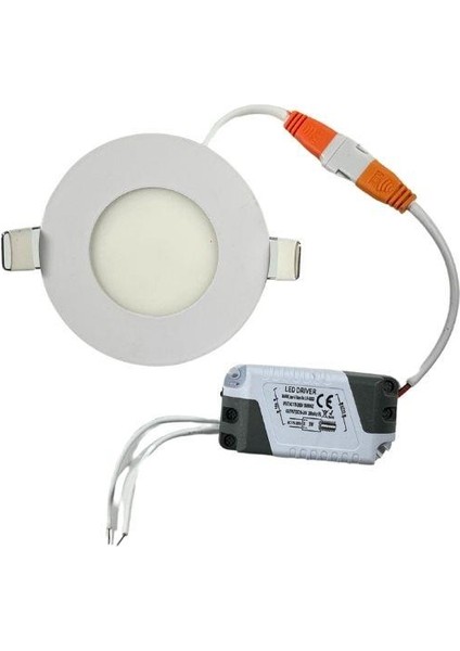 Sıvaaltı Beyaz (Gömme) LED Panel-Spot Lamba Işık Gücü: 3W Dış Çap:8,5 cm Delik Çap:7,5 cm