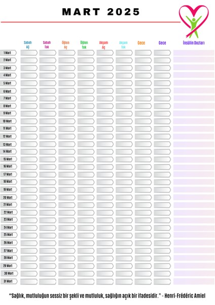 Diyabet Kan Şekeri Takip Çizelgesi Defteri 1 Kalite Özel Tasarım 12 Aylık 2025 fırsatları